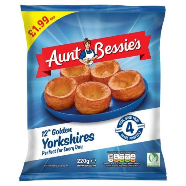 Aunt Bessies 12 Yorkshire Puddings Price Marked £1.99