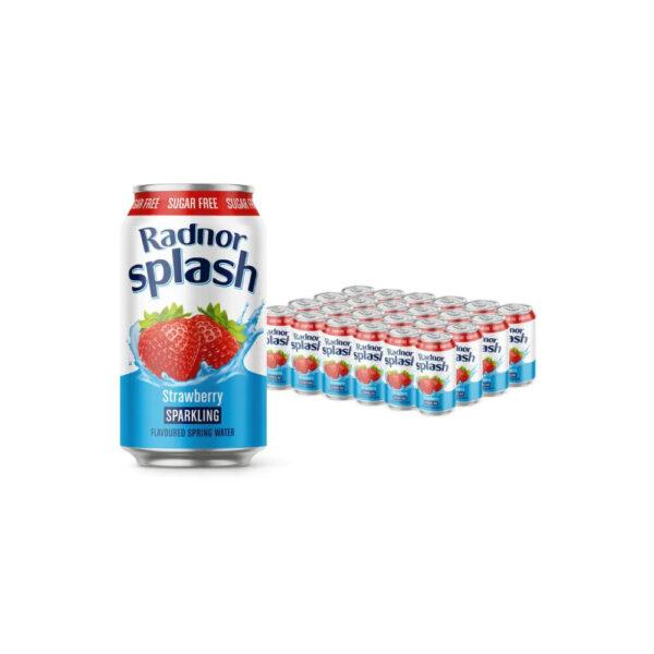 Radnor Splash Strawberry Sparkling Can