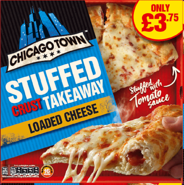 Chicago Town Stuffed Crust Takeaway Cheese Price Marked £3.75