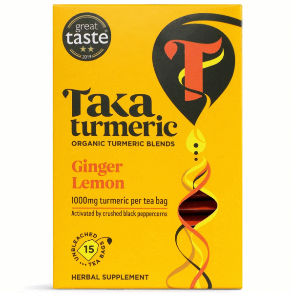 Taka Turmeric Organic Ginger & Lemon Teabags
