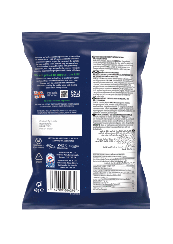Burts Sea Salt and Malt Vinegar Crisps