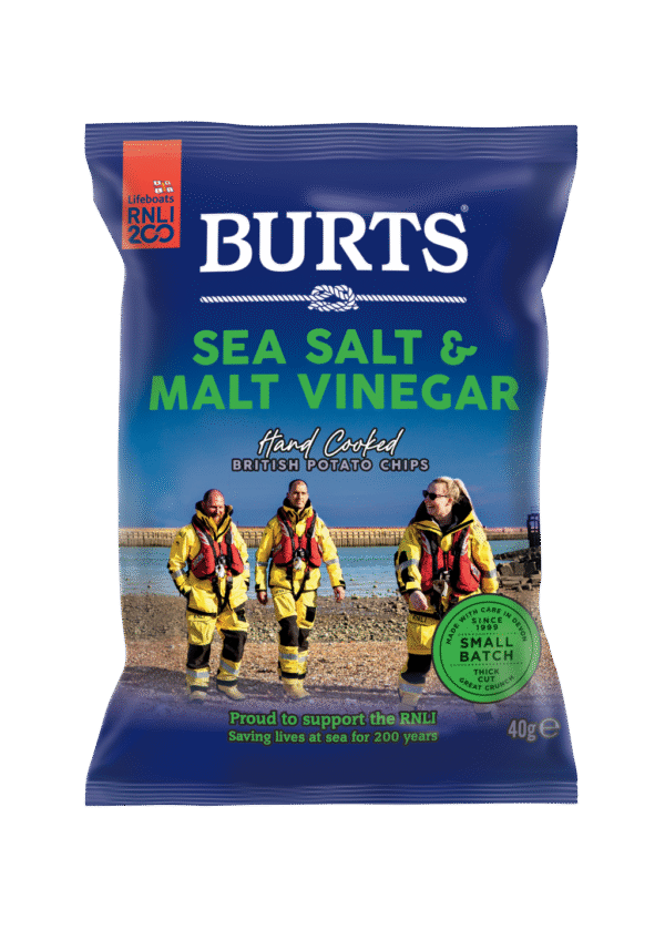 Burts Sea Salt and Malt Vinegar Crisps - Image 2