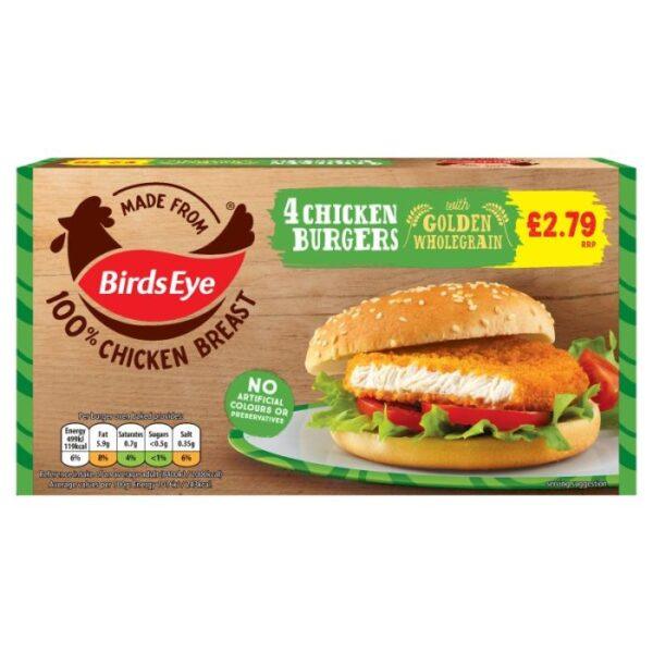 Birds Eye 4 Chicken Burger Price Marked £2.79