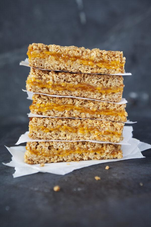 Peck and Strong Apricot Filled Flapjack