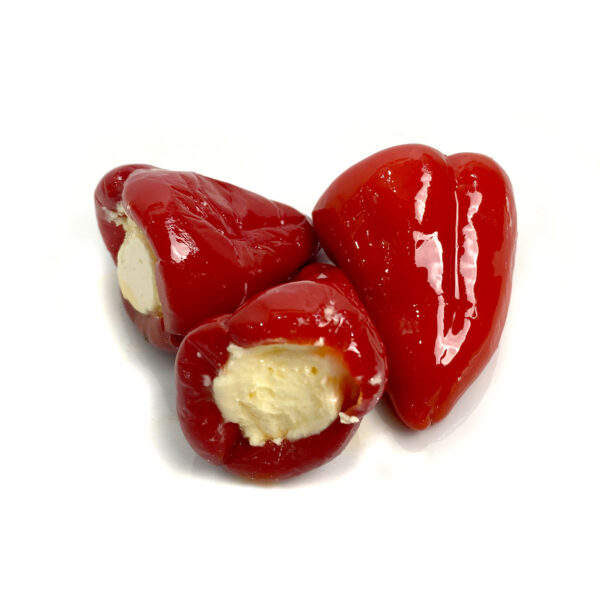 Red Bell Peppers Stuffed with Cheese in Oil