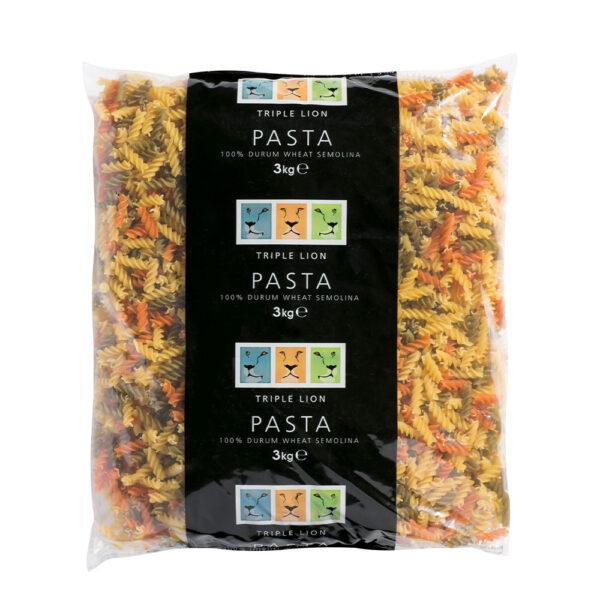 Tri Colour Fusilli Pasta