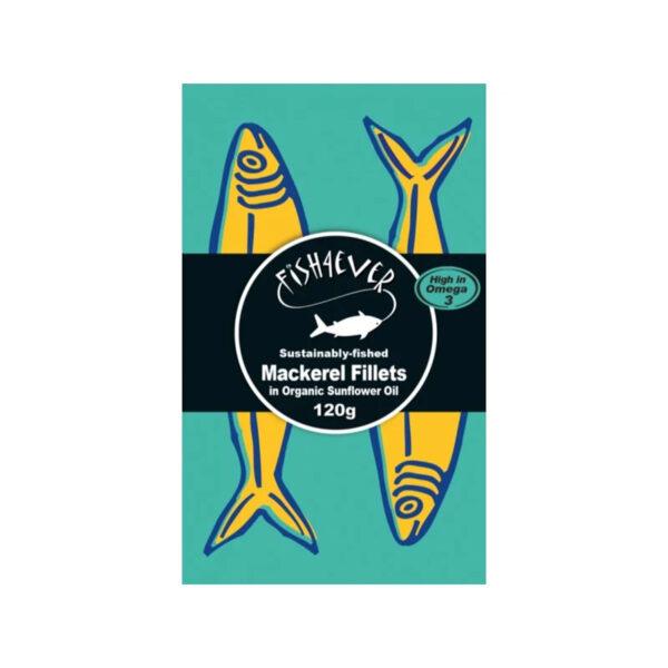 Fish 4 Ever Mackerel Fillet in Org Sunflower Oil