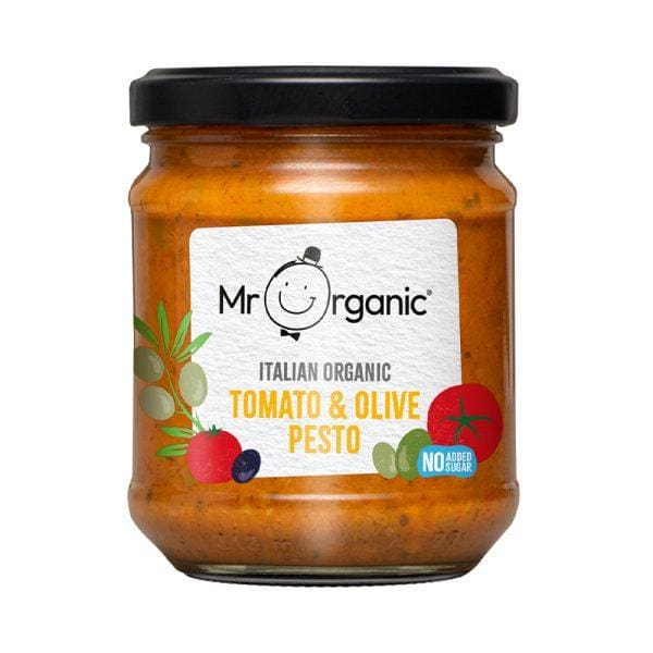 Mr Organic No Added Sugar Tomato and Olive Pesto