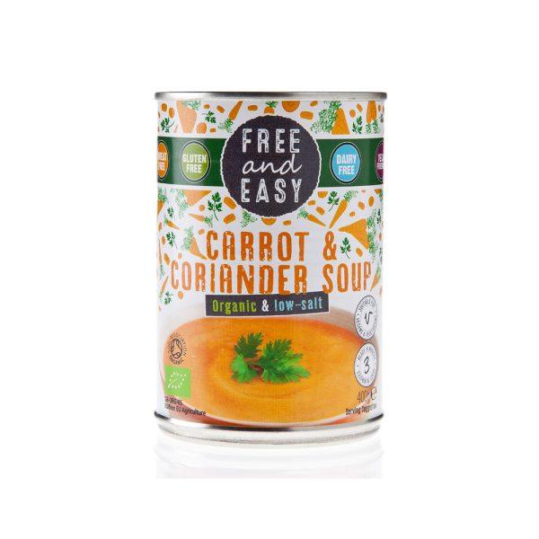 Free & Easy Organic Low Salt Carrot & Coriander Soup
