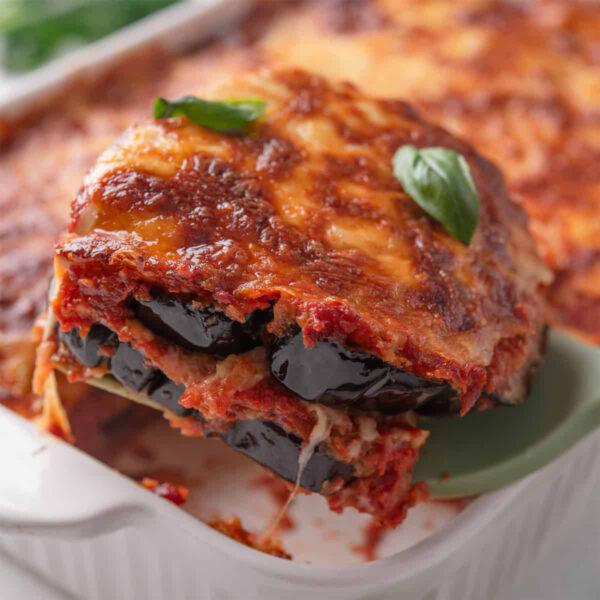 Aubergine Parmigiana Serves 2