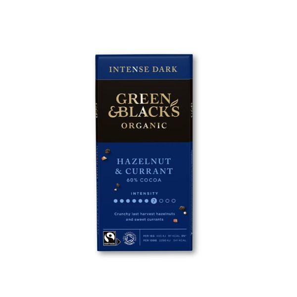 Green & Blacks Organic Chocolate Dark Hazelnut & Currant