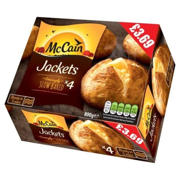 McCain 4 Jackets Price Marked £3.69