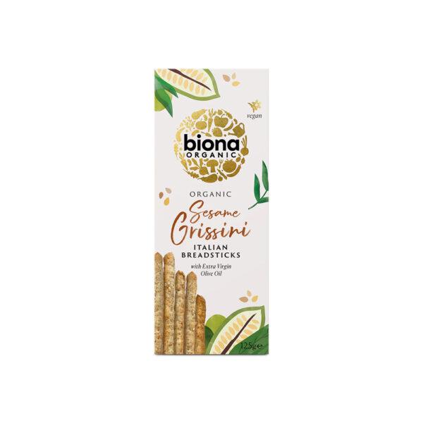 Biona Organic Sesame Grissini with Extra Virgin Oilive Oil