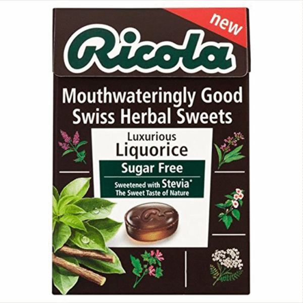 Ricola Liquorice Sugar free Flip Top Box with Stevia