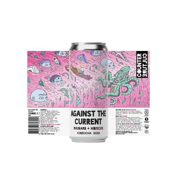 Counter Culture Rhubarb & Hibiscuc Kombucha