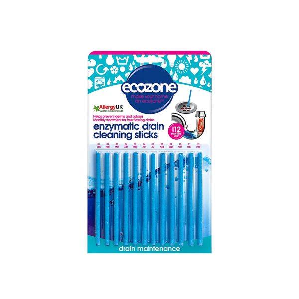 Ecozone Enzymatic Drain Cleaning Sticks Fragrance Free