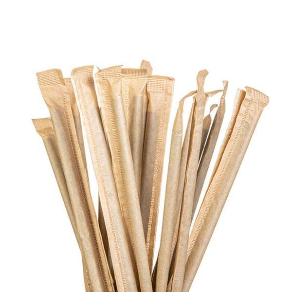 8mm Kraft Wrapped Paper Straw