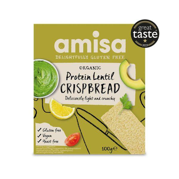 Amisa Organic Gluten Free Protein Lentil Crispbread
