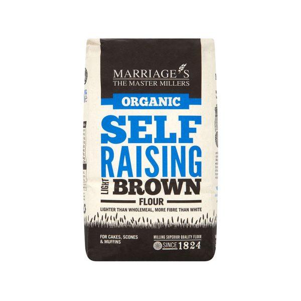 Marriages Organic Light Brown Self Raising Flour