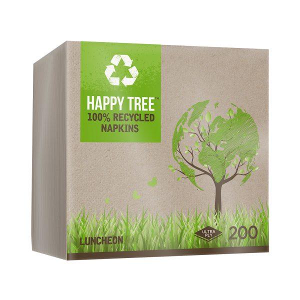 Happy Tree Recycled Kraft Napkins 33cm