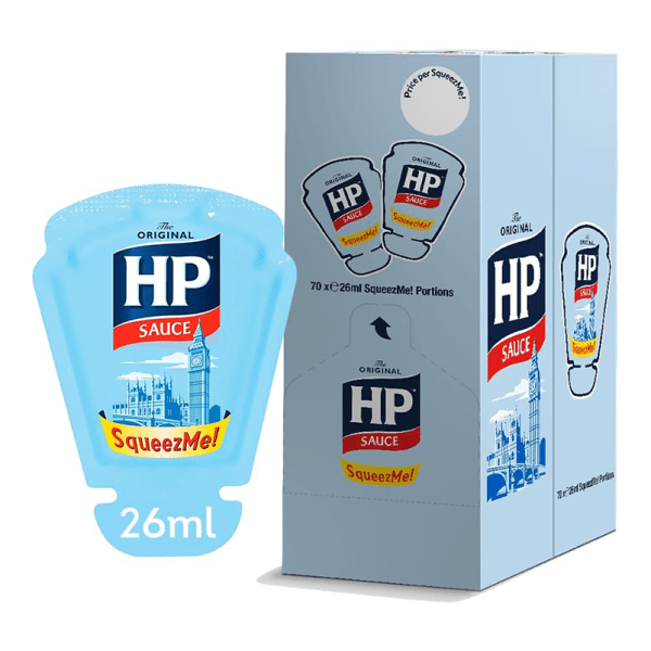 HP Sauce Squeezeme Dispenser Cube Box