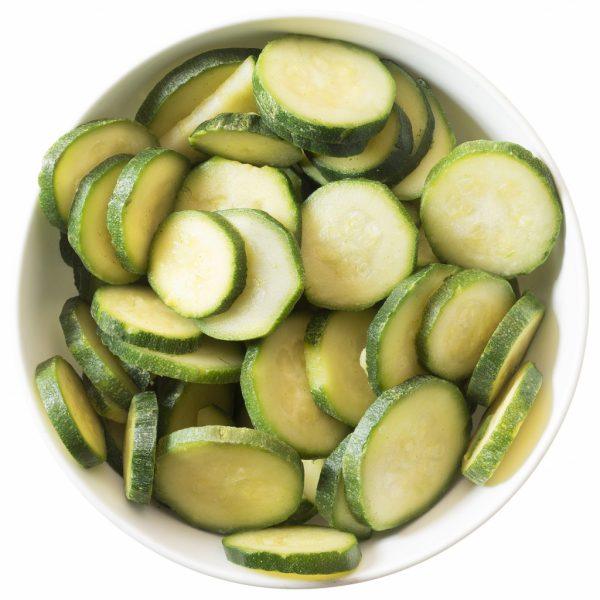 Sliced Courgettes