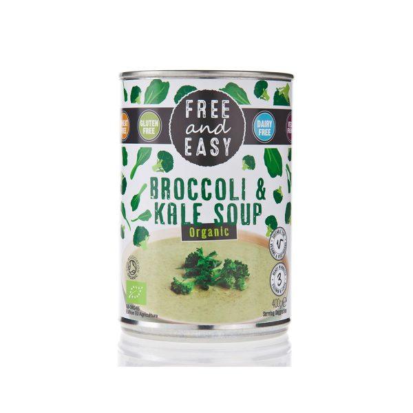 Free & Easy Organic Low Salt Broccoli & Kale Soup