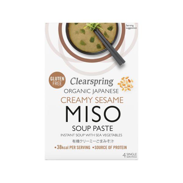 Clearspring Creamy Sesame Instant Miso Soup Paste Sea Veg