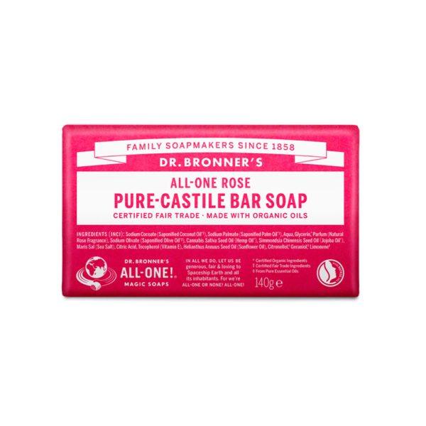 Dr Bronners Rose Bar Soap