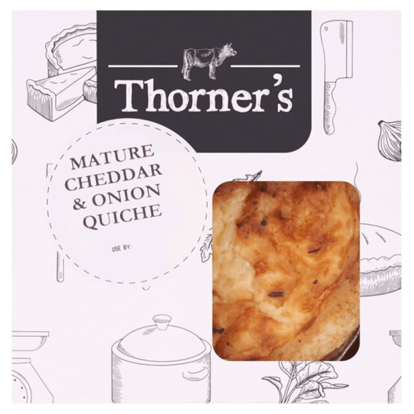 Ocado Cheddar & Onion Quiche Small