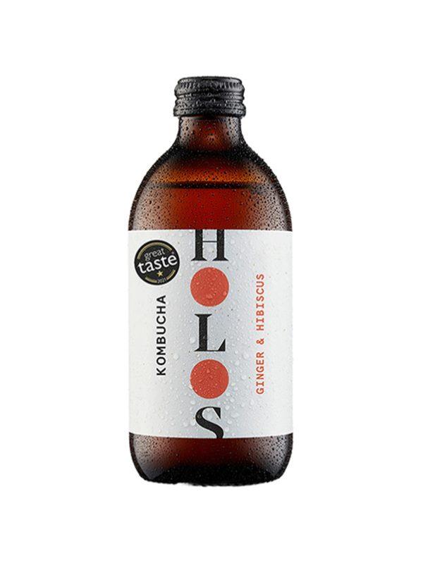 Holos Organic Ginger & Hibiscus Kombucha