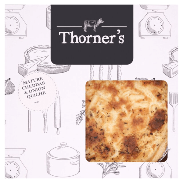 Ocado Cheddar & Onion Quiche Large