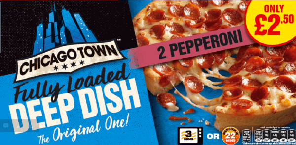 Chicago Town 2 Deep Dish Pepperoni Price Marked £2.50