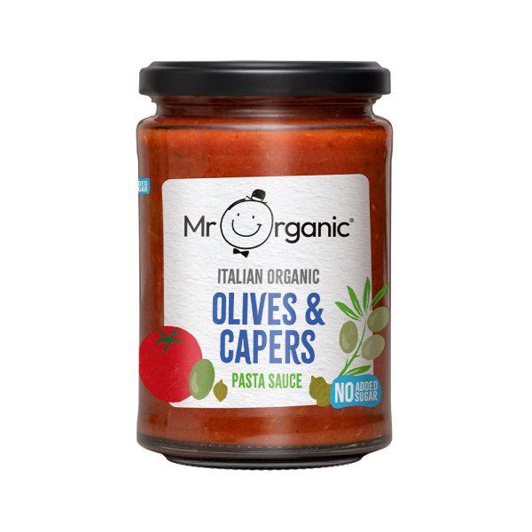 Mr Organic No Added Sugar Tomato Olive and Caper Pasta Sauce