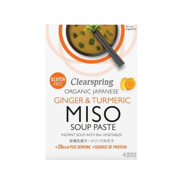 Clearspring Ginger Turmeric Instant Miso Soup Paste Sea Veg
