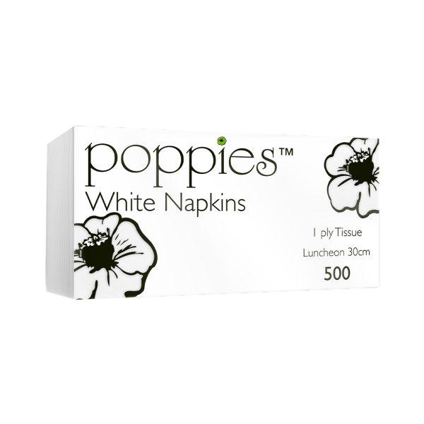 1 Ply 30cm White Napkin