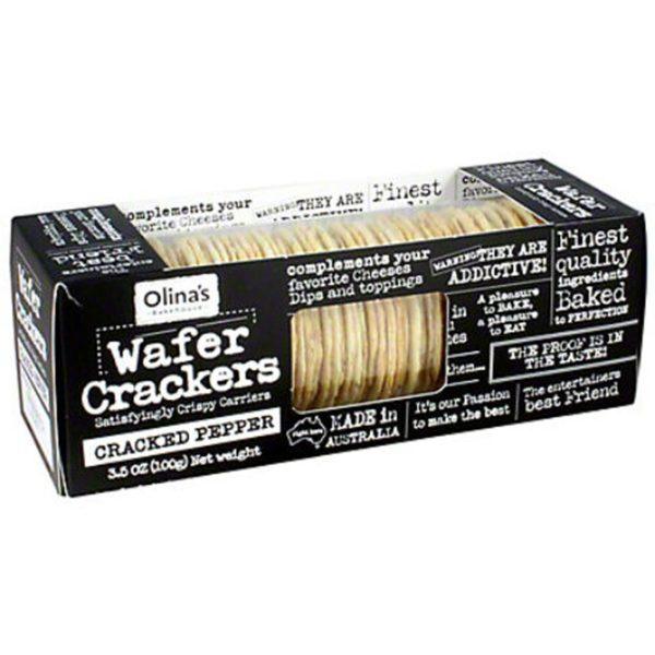 Olinas Wafer Crackers - Cracked Pepper