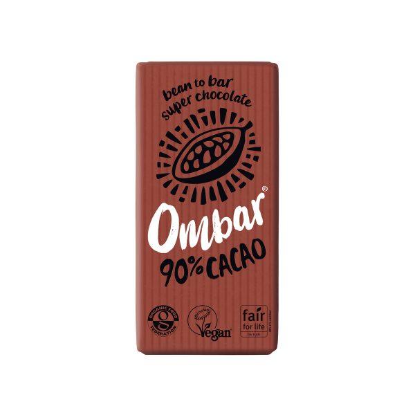 Ombar Organic Pure 90% Chocolate Bar