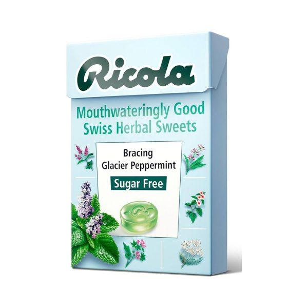Ricola Sugar Free Glacier Peppermint Lozenge Box