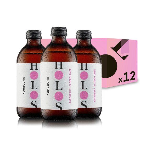 Holos Organic Raspberry & Elderflower Kombucha