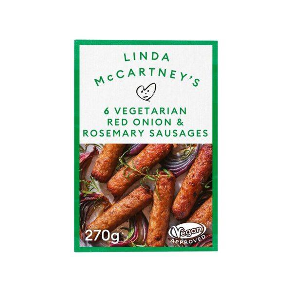 Linda McCartney 6 Vegetarian Rosemary and Onion Sausages