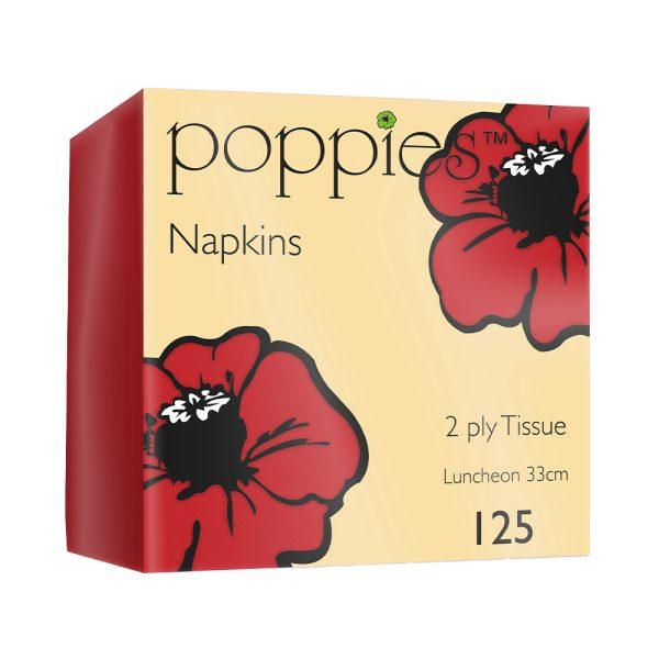 2 Ply 33cm Red Napkins