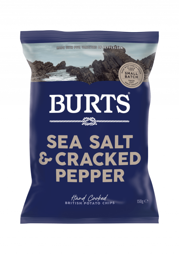 Burts Sea Salt and Crushed Peppercorns Crisps - Image 2
