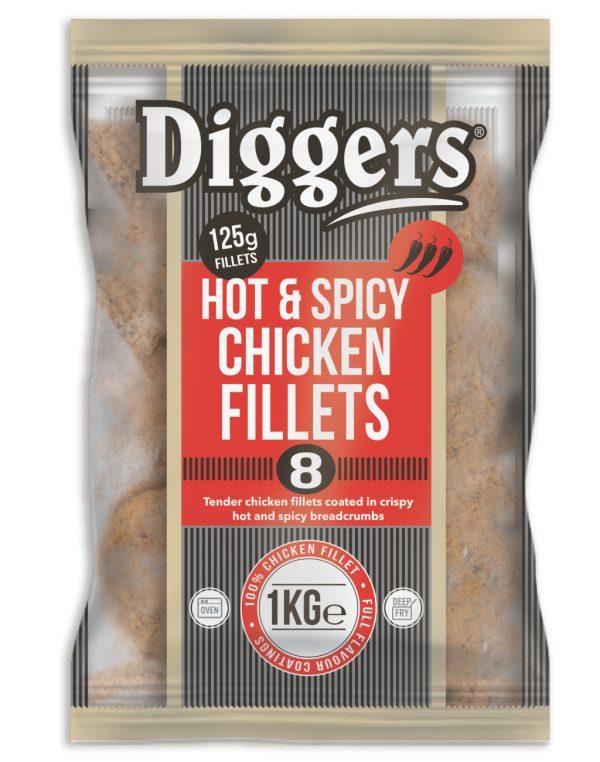 Diggers Hot Spicy Chicken Fillet 125g