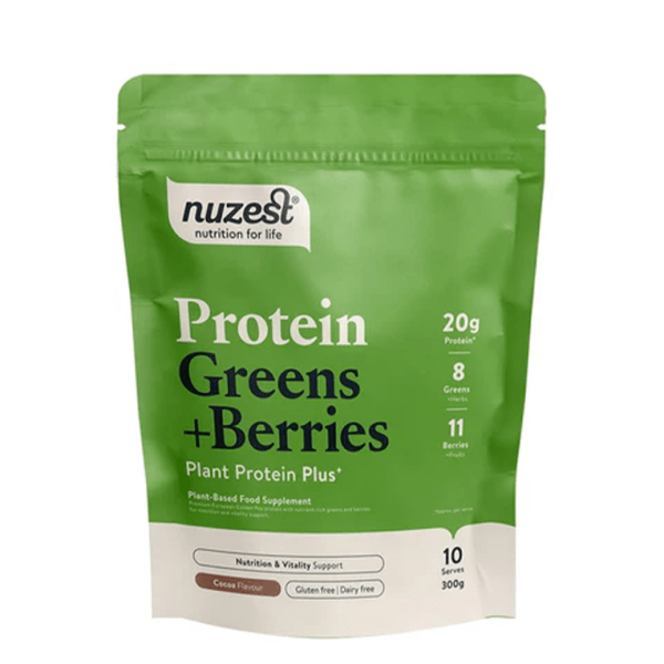 Nuzest Protein Plus Greens + Berries Cocoa Flavour