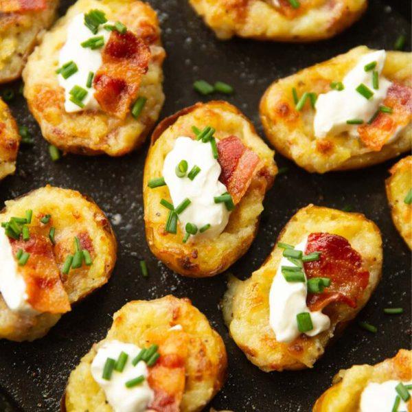Mini Potato Skins Bacon & Cheese