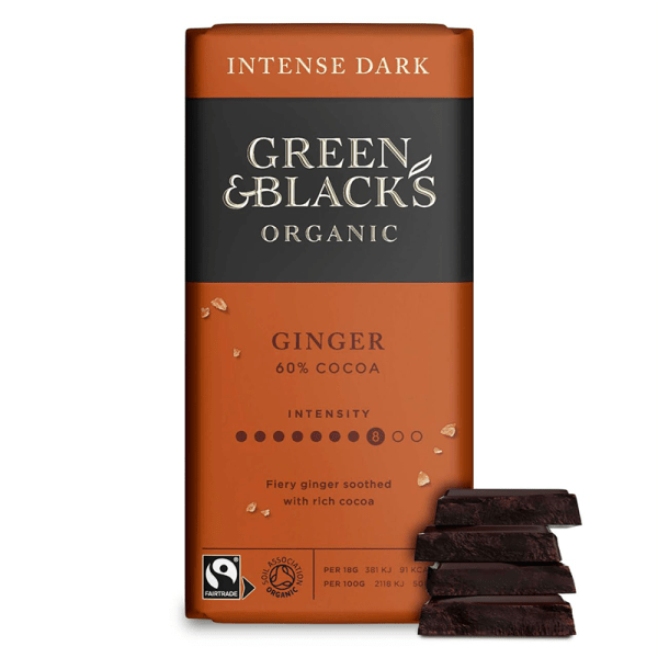 Green & Blacks Organic Ginger 60% Dark Chocolate
