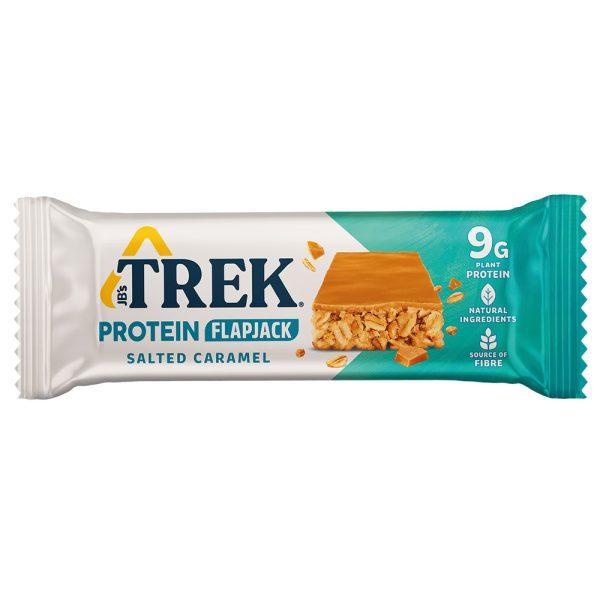 Trek Salted Caramel Flavour topped Protein Flapjack
