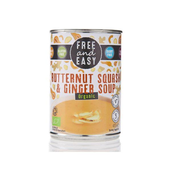 Free & Easy Organic Butternut Squash & Ginger Soup