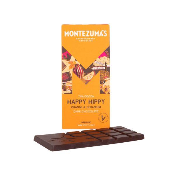 Montezumas Organic Happy Hippy Dark Orange and Geranium
